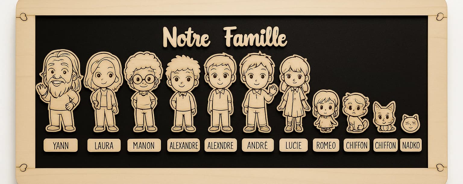 Ardoise Nebulos 15 personnages